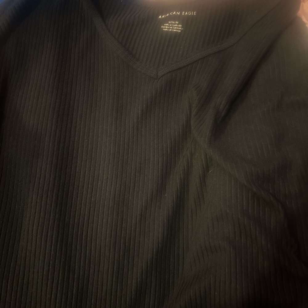 American Eagle Outfitters Men's Dark V-Neck Sweater